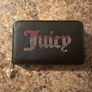 Juicy Couture Black Wallet Sleek Minimalist Design